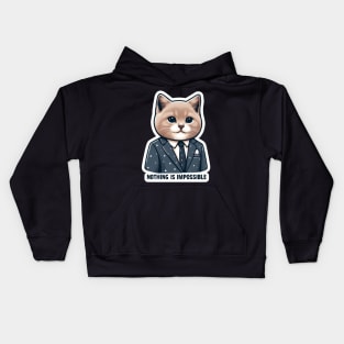 Nothing Is Impossible Cat Kids Hoodie